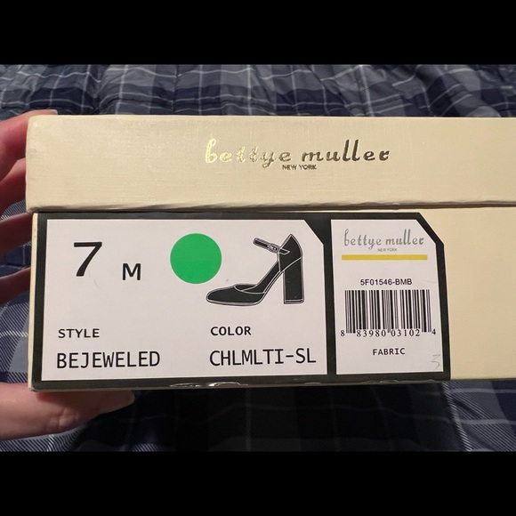 Bettye Muller Rhinestone Metallic Heels - Picture 9 of 10